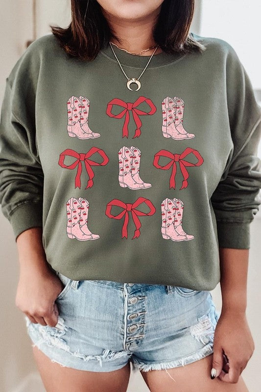 Cowgirl Valentine Graphic Plus Sweatshirt