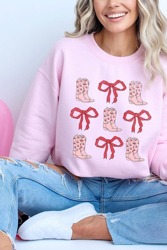 Cowgirl Valentine Graphic Plus Sweatshirt