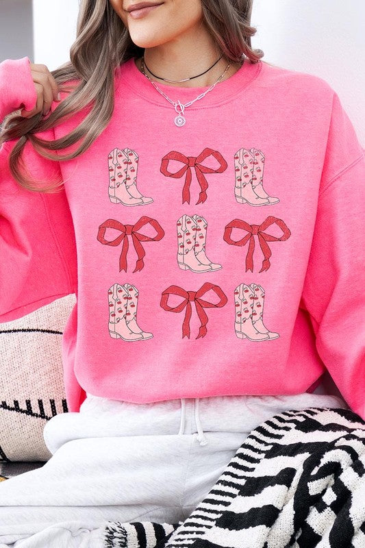 Cowgirl Valentine Graphic Plus Sweatshirt