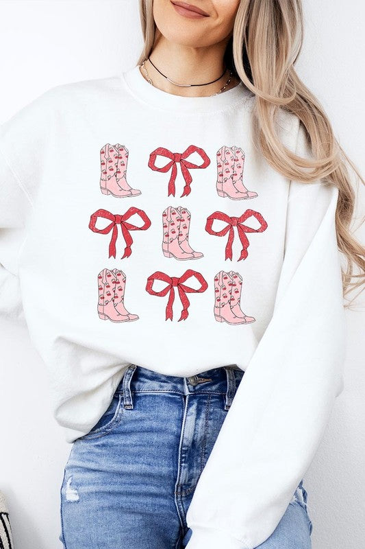 Cowgirl Valentine Graphic Plus Sweatshirt