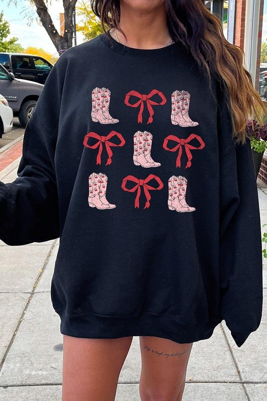 Cowgirl Valentine Graphic Plus Sweatshirt
