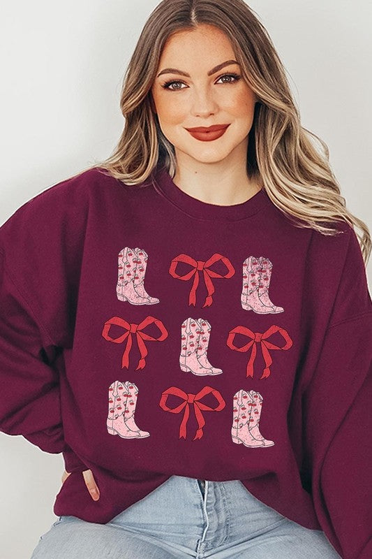 Cowgirl Valentine Graphic Plus Sweatshirt