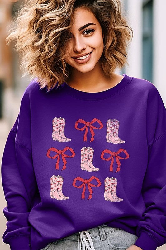 Cowgirl Valentine Graphic Plus Sweatshirt