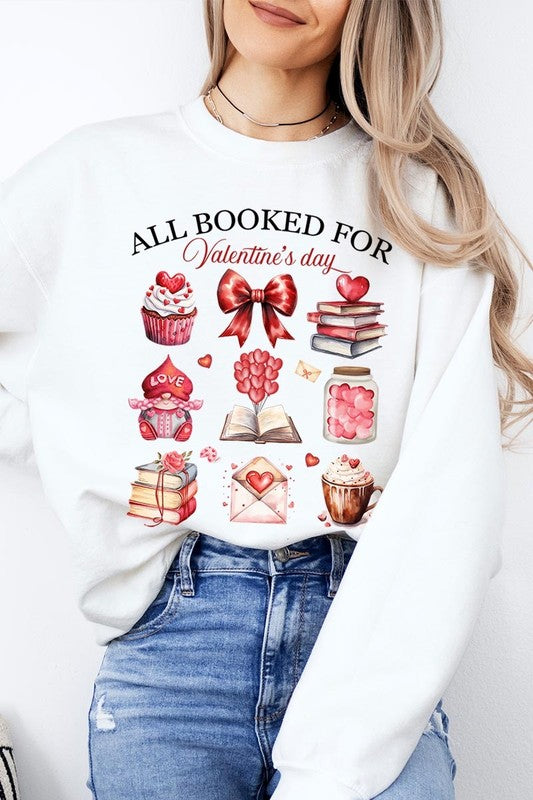 All Booked for Valentines Graphic Plus Sweatshirt