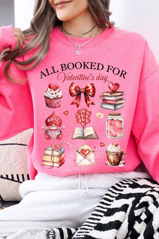 All Booked for Valentines Graphic Plus Sweatshirt