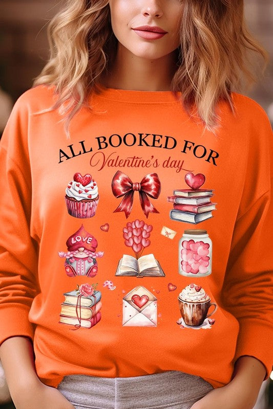 All Booked for Valentines Graphic Plus Sweatshirt